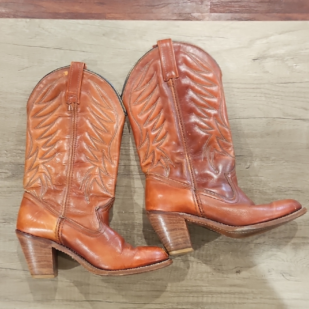 Dingo cowboy boots Vintage Leather Western Boots size 7.5